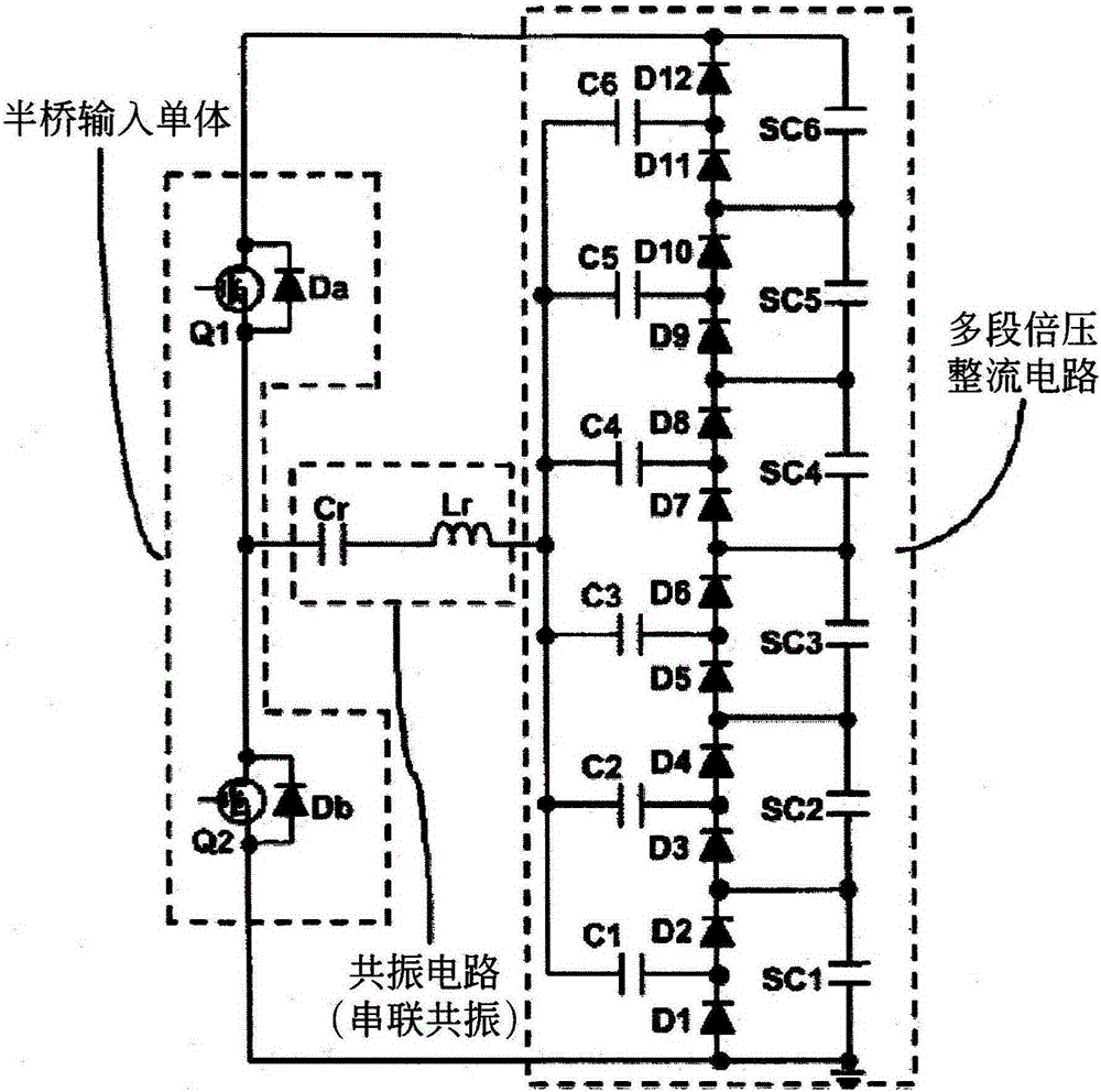 Charger-discharger with equalization function using both convertor and multi-stage voltage doubler rectifier circuit