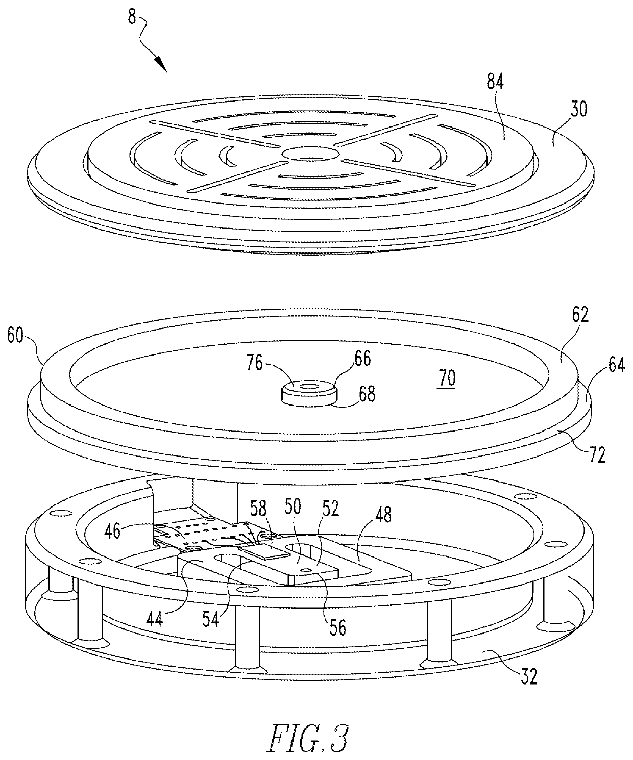 Furniture-integrated monitoring system and load cell for same