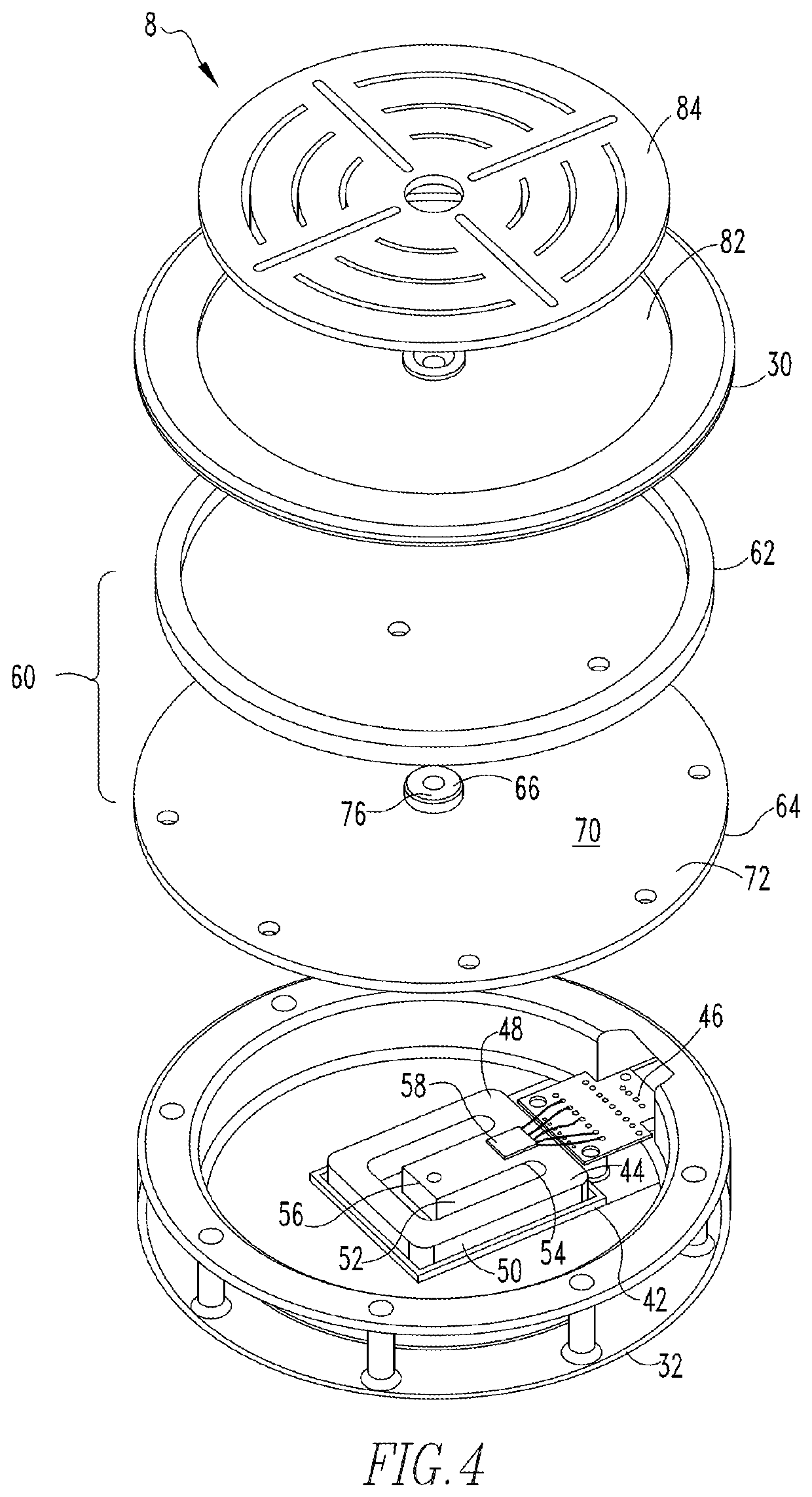 Furniture-integrated monitoring system and load cell for same