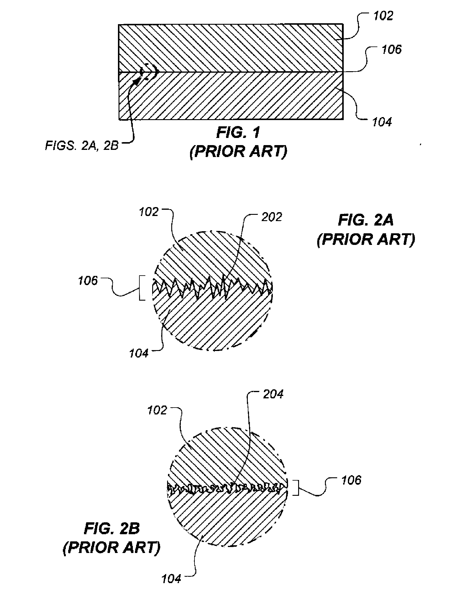 Composite structure having a non-planar interface and method of making same