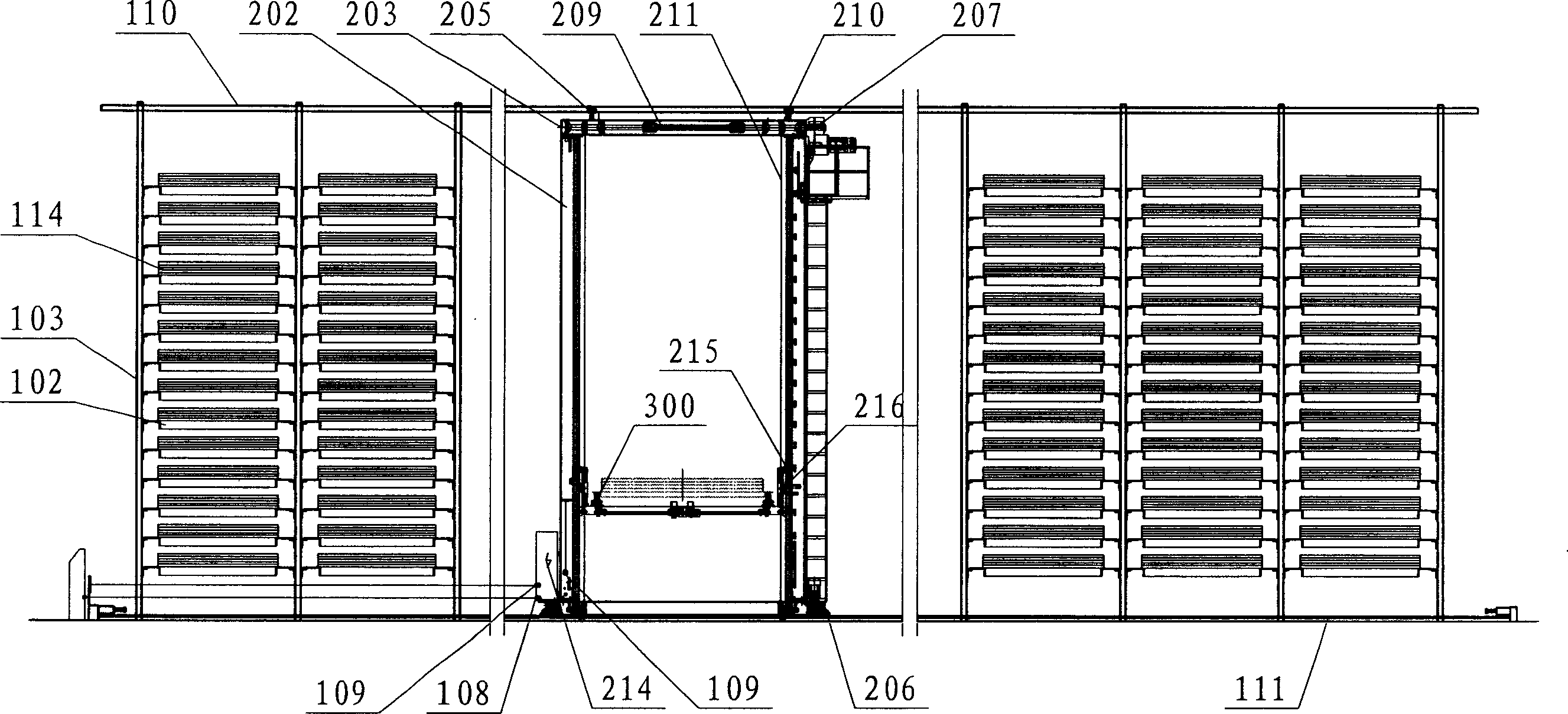 Automatic stereo storehouse for plate