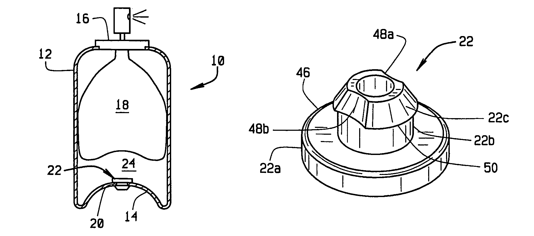 Grommet or fill valve for an aerosol container