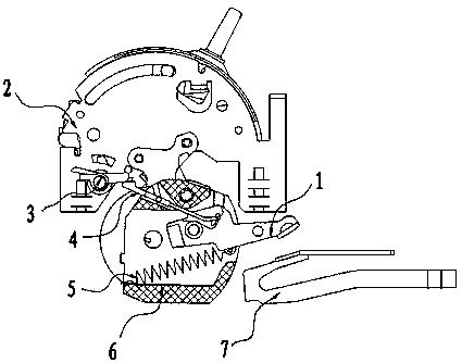 A fast tripping device for moving contacts