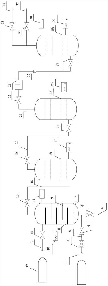 Device for removing hexafluorocyclopropane impurity in octafluoropropane and removal method of hexafluorocyclopropane impurity