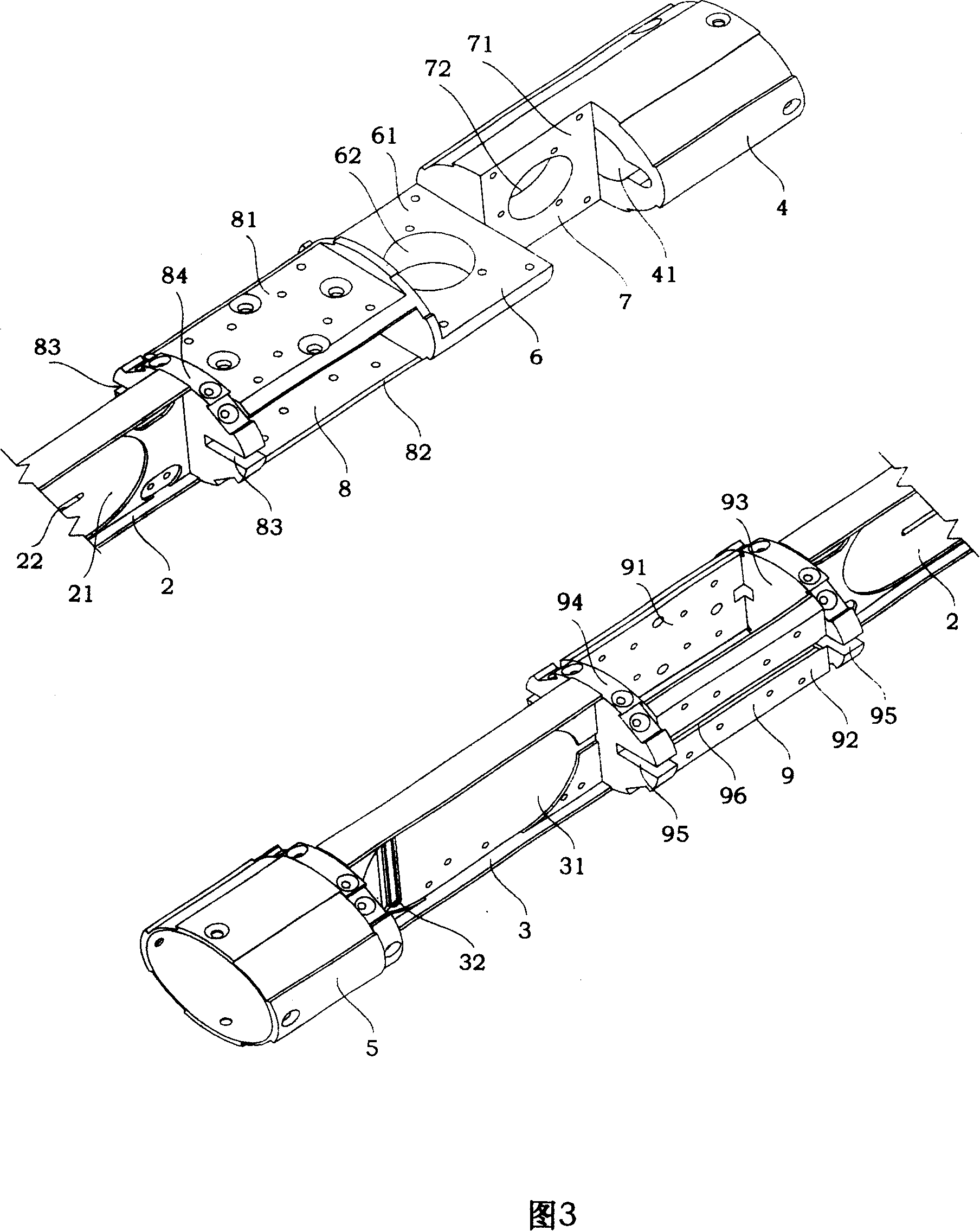 Mechanical frame for optical-fiber gyro inclinometer for oil well