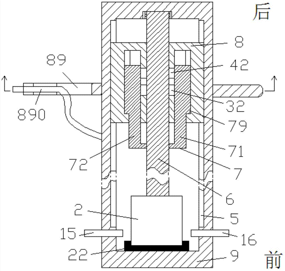 Executing method for plate spraying process for using damping cushion block to reduce vibration and using gas transmission system to exhaust heat