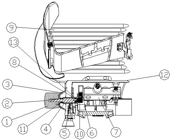 Thickness adjusting device of slicing machine