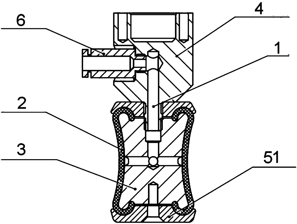 Interior support type clamp based on gasbag