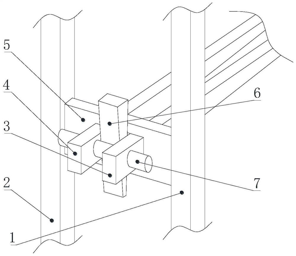 A steel structure anti-compression support frame