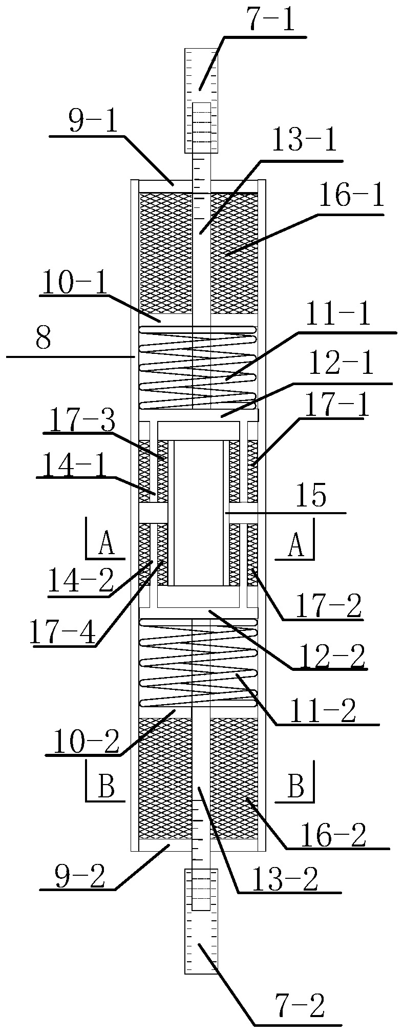 Multi-directional shock absorption protection system for high-rise and flexible structure and shock absorption method