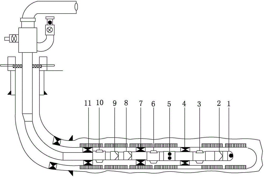 Integrated pipe column for accurate quantitative injection and seal examination and seal examination method thereof