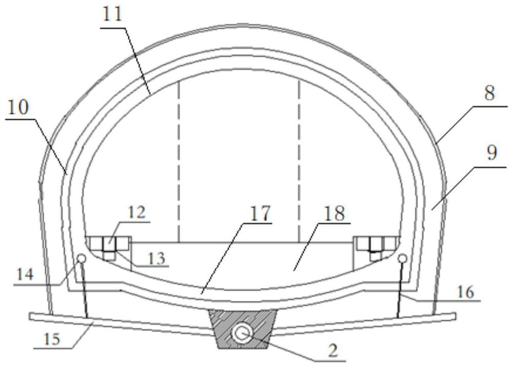 Construction method for tunnel drainage ditch