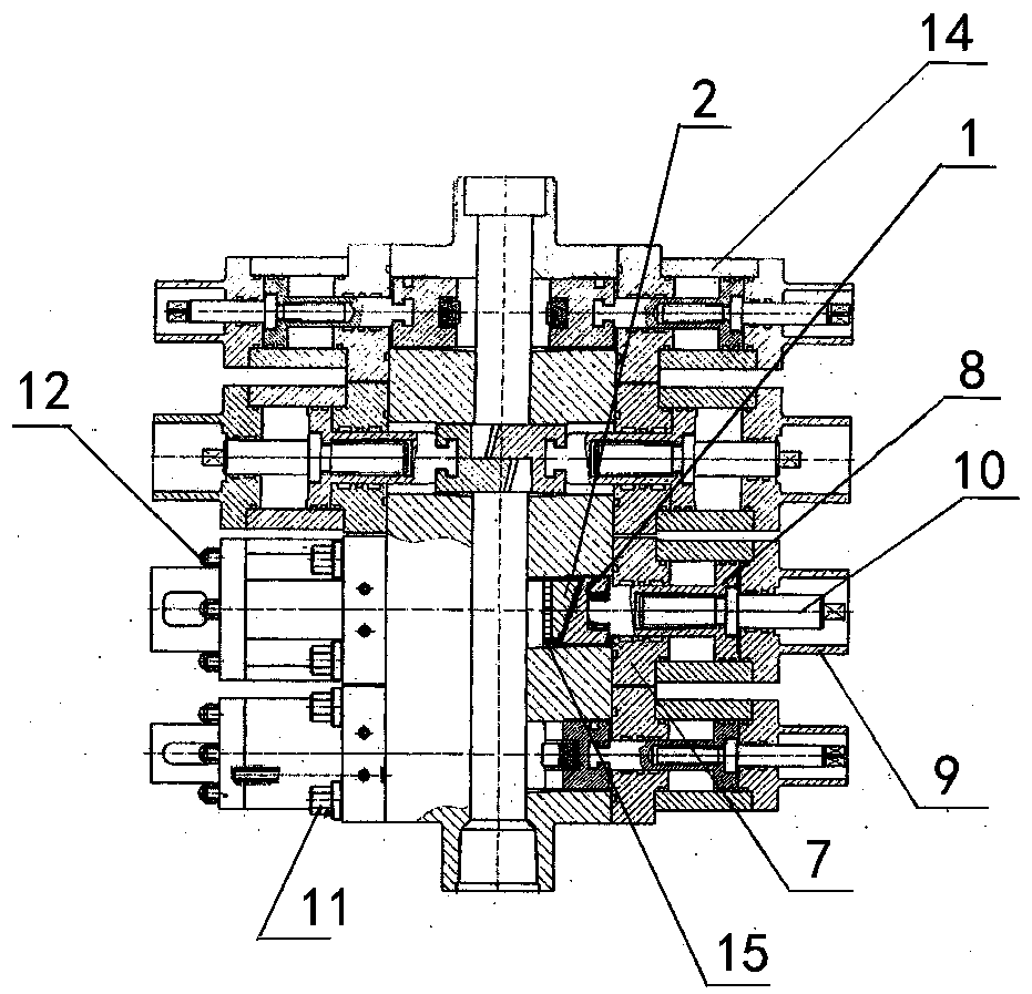 Coiled tubing four-flashboard blowout preventer suspended radial-shrinkage automatic compensation device and method