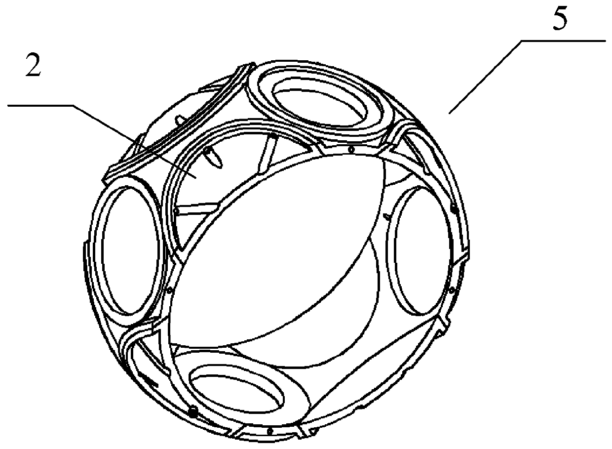 A Combined Spherical Frame for Inertially Stabilized Platforms