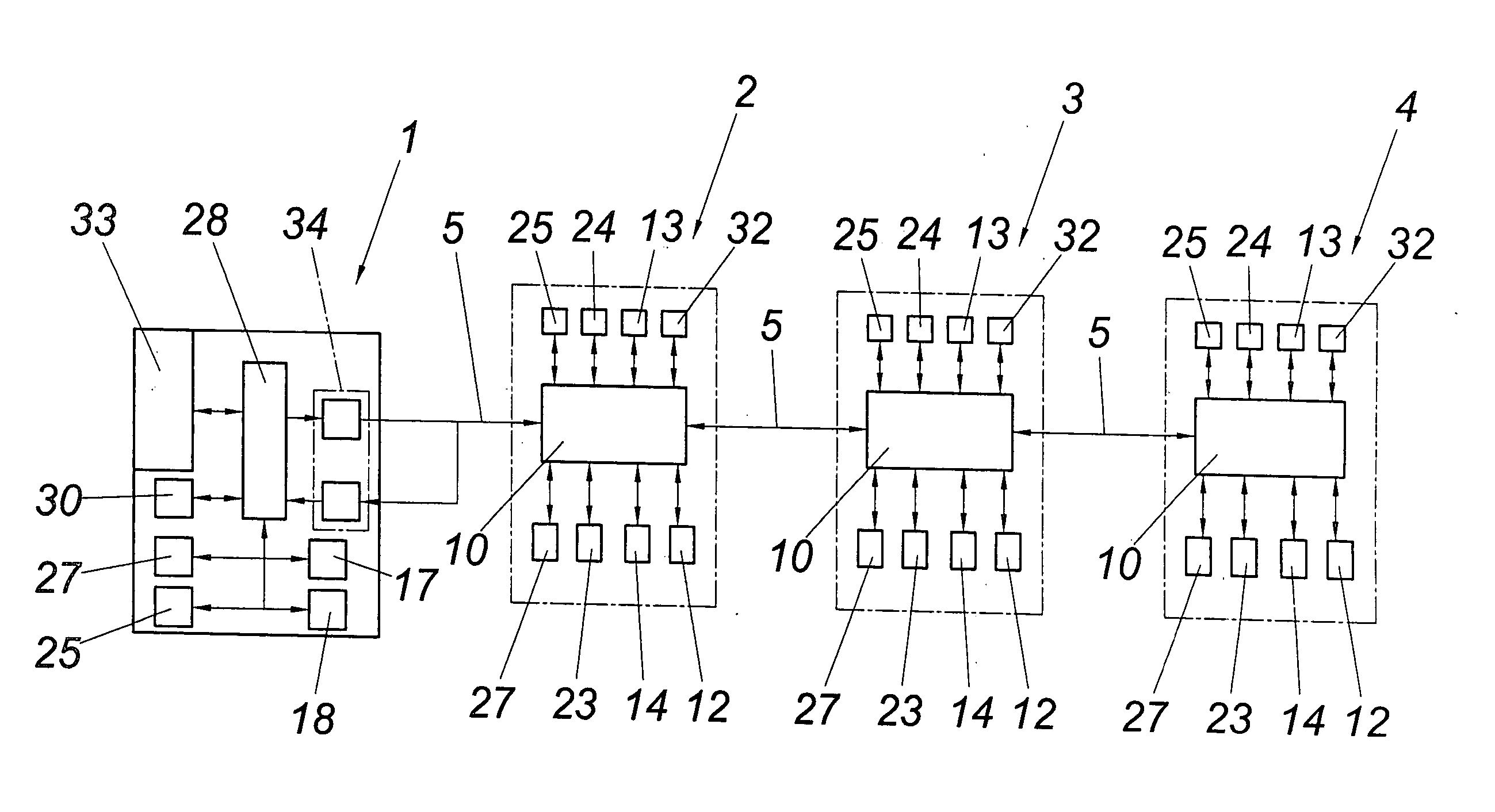 Unit of the transmission of data in a serial bidirectional bus