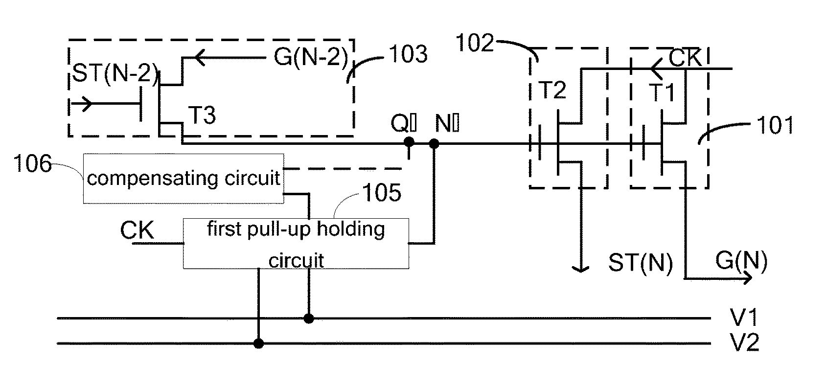 Liquid crystal display panel and gate drive circuit thereof