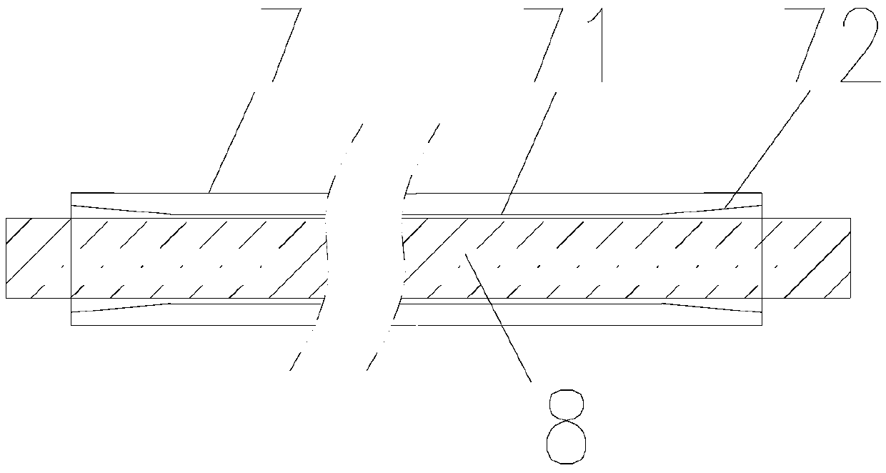 Synchronous belt conveying device of glass substrate