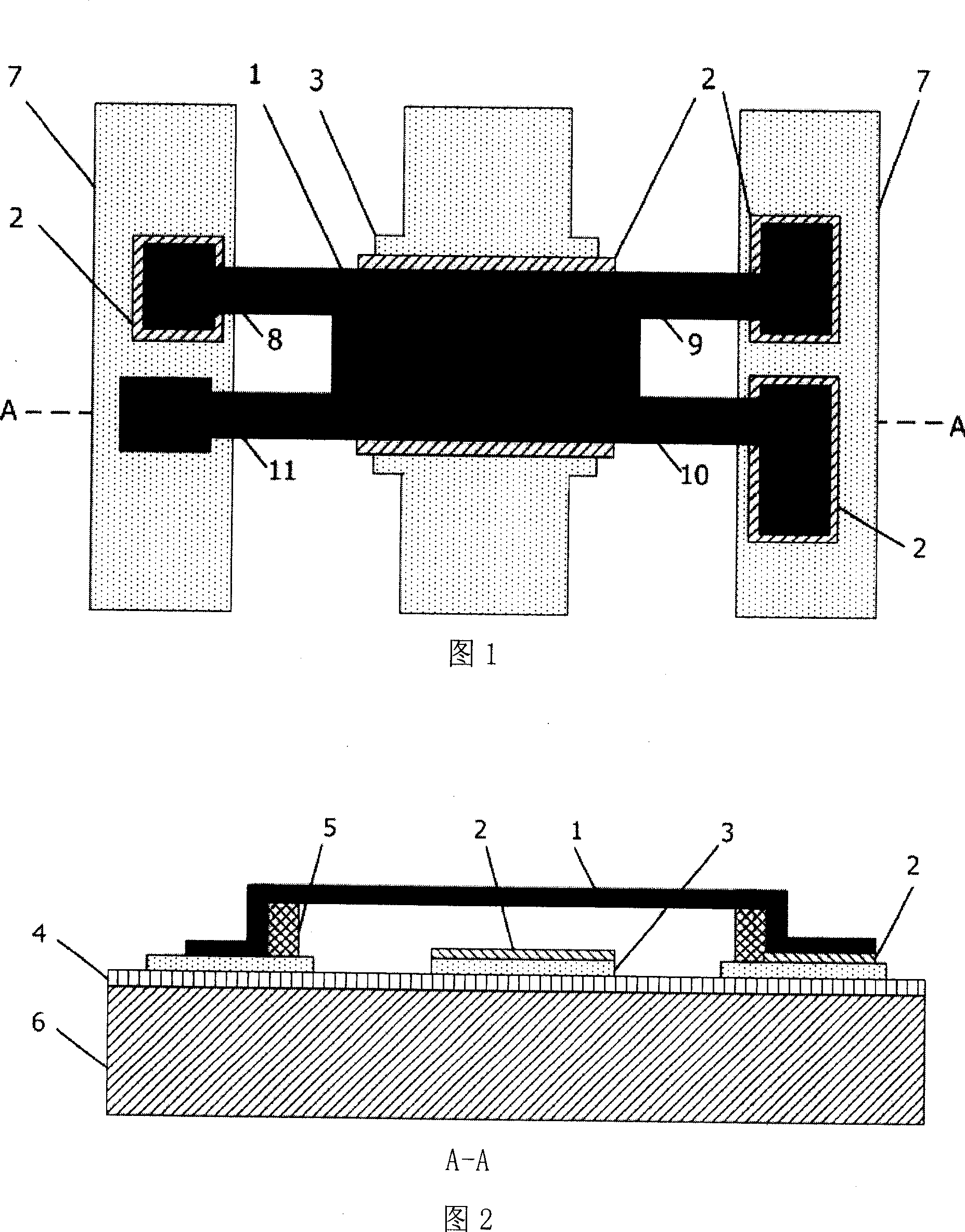 Micro mechanical switch of multiple resonance points