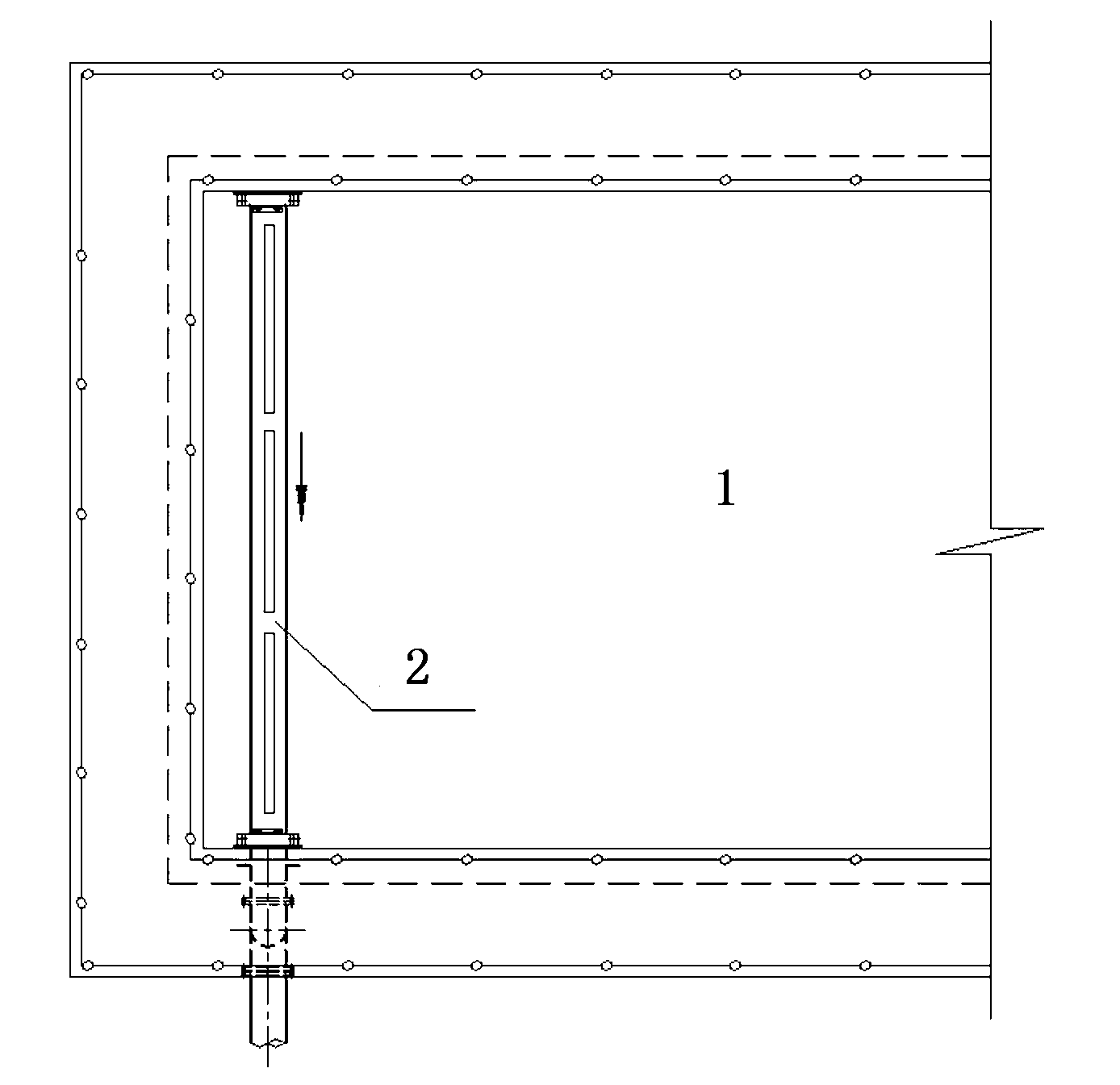 Slag discharge device and slag discharge method for sand basin