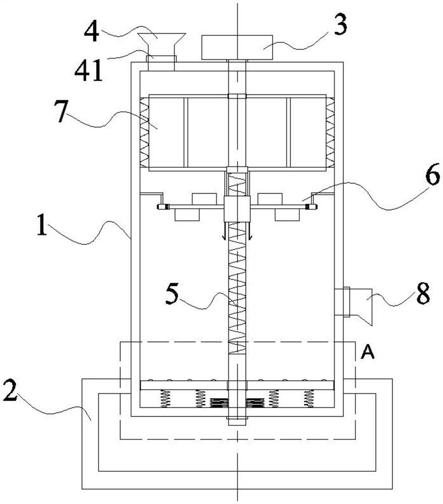 Low-vibration epoxy floor paint stirring device for indoor construction