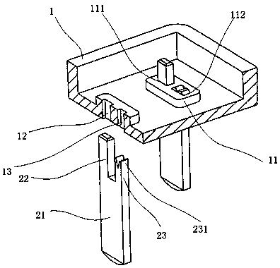 Plug riveting fixing structure