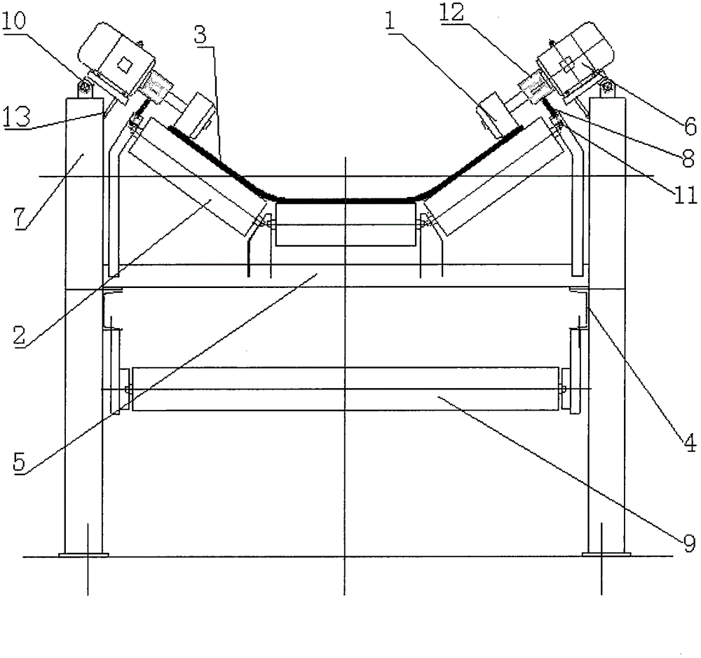 A multi-power entrainment drive belt conveyor