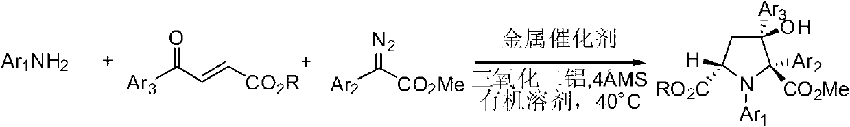 Synthetic method for 3-hydroxyl multi-substituted tetrahydropyrrole derivative