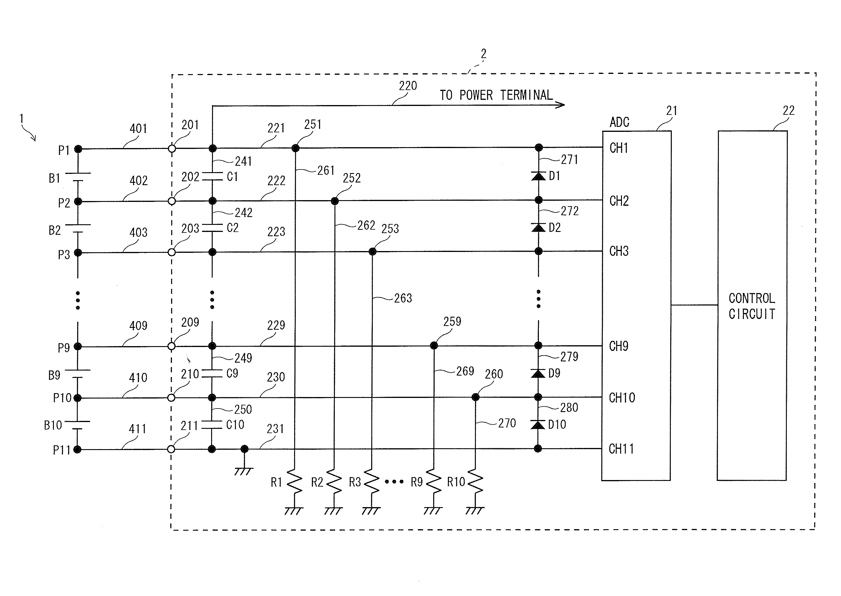 Voltage Detecting Device Of Assembled Battery And Assembled Battery System Comprising Same
