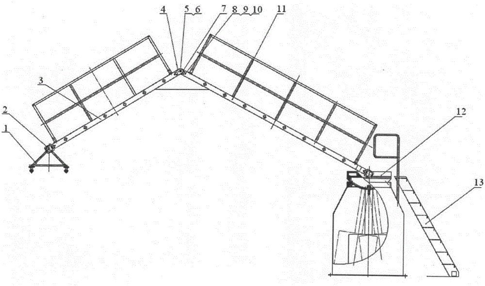 Boarding device for offshore wind power draught fan