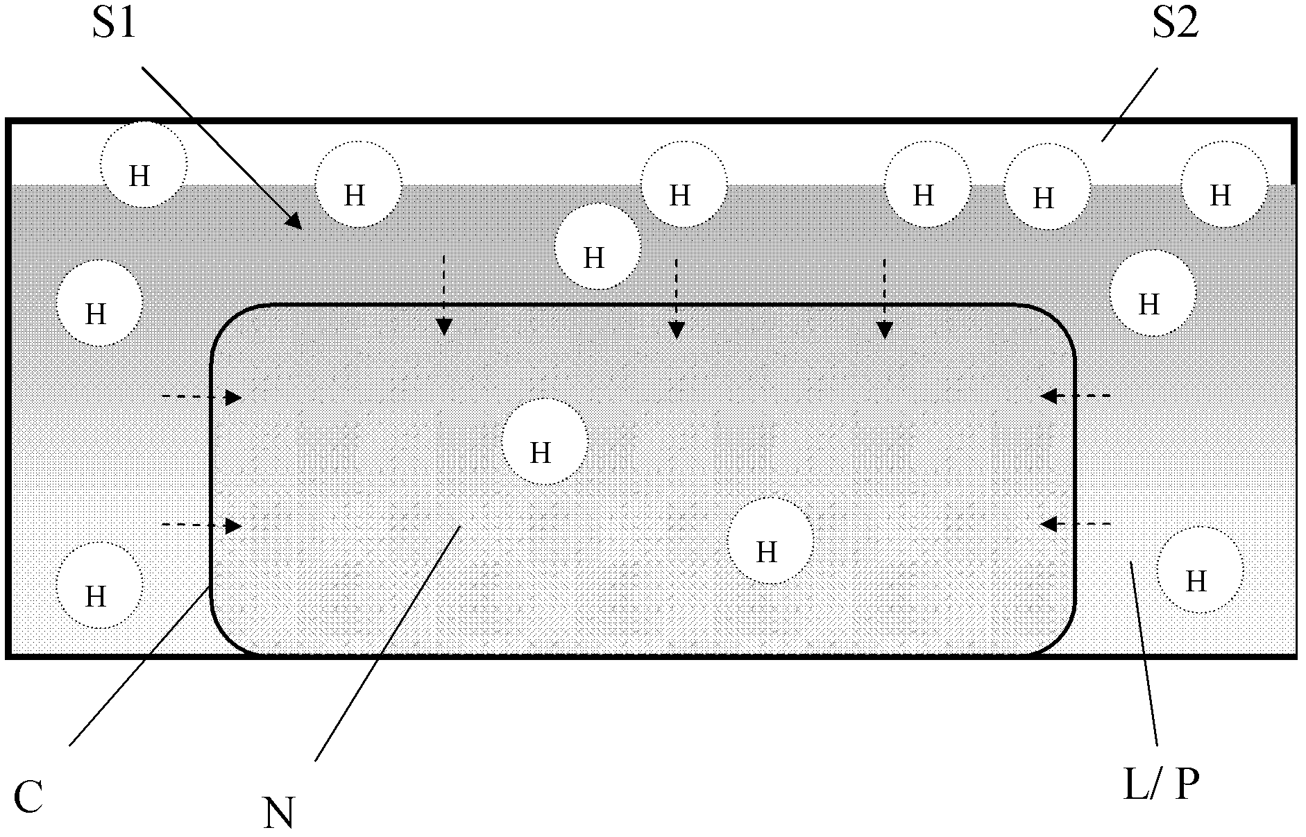 Device and method for providing hydrogen ions in solution in vessel