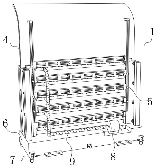 A dust-proof device and dust-proof method for road construction