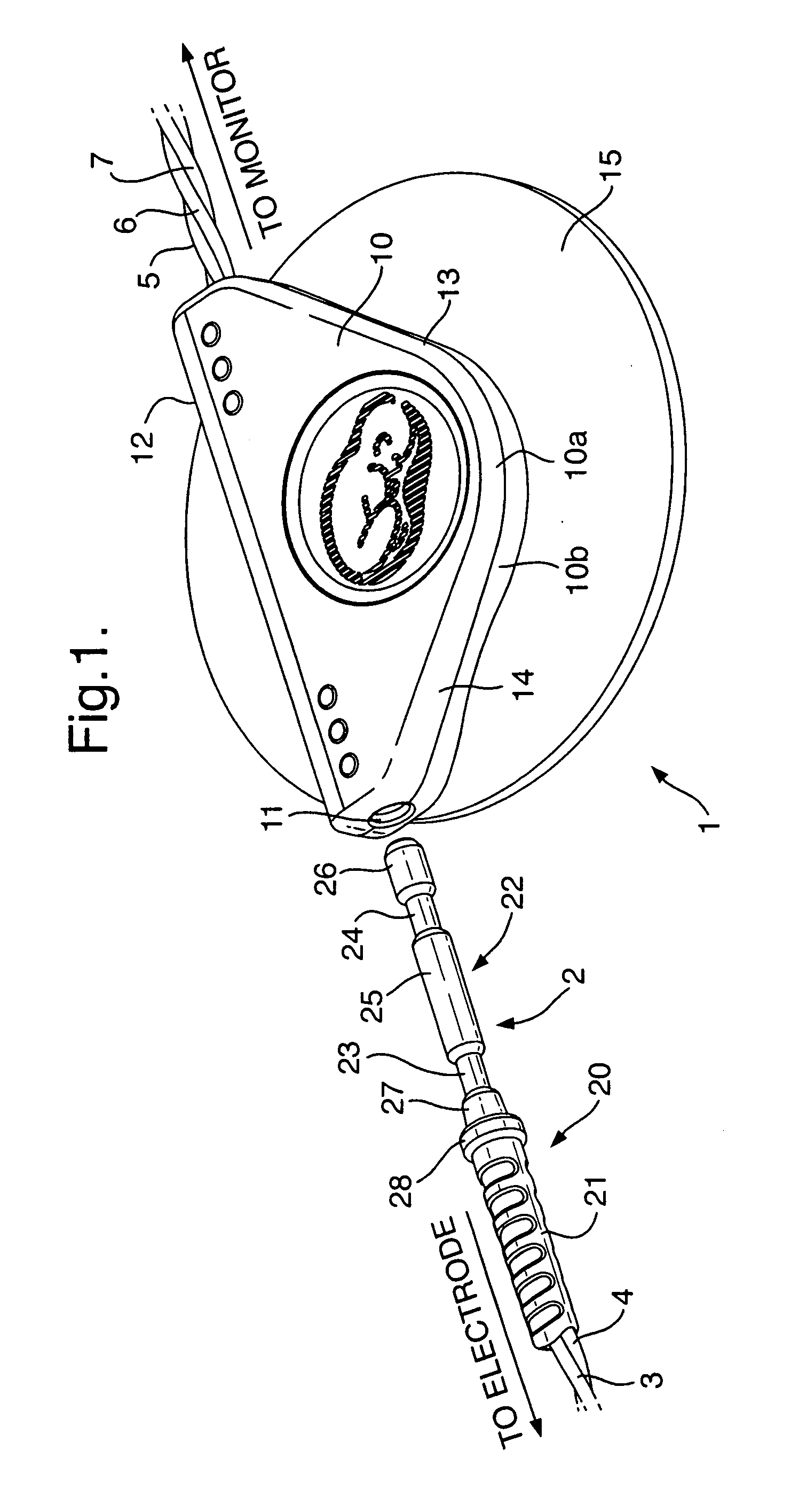 Single-use connection system for a fetal electrode