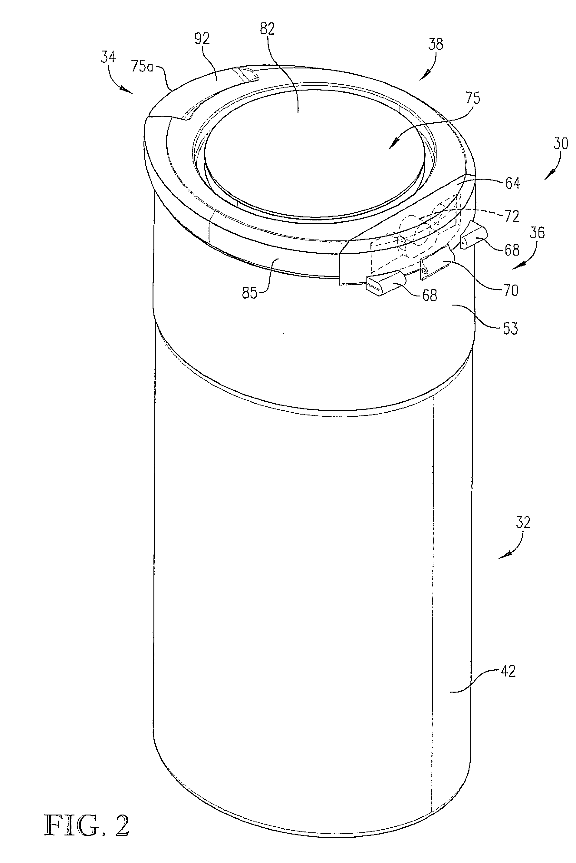 Container having dual-mode closure assembly
