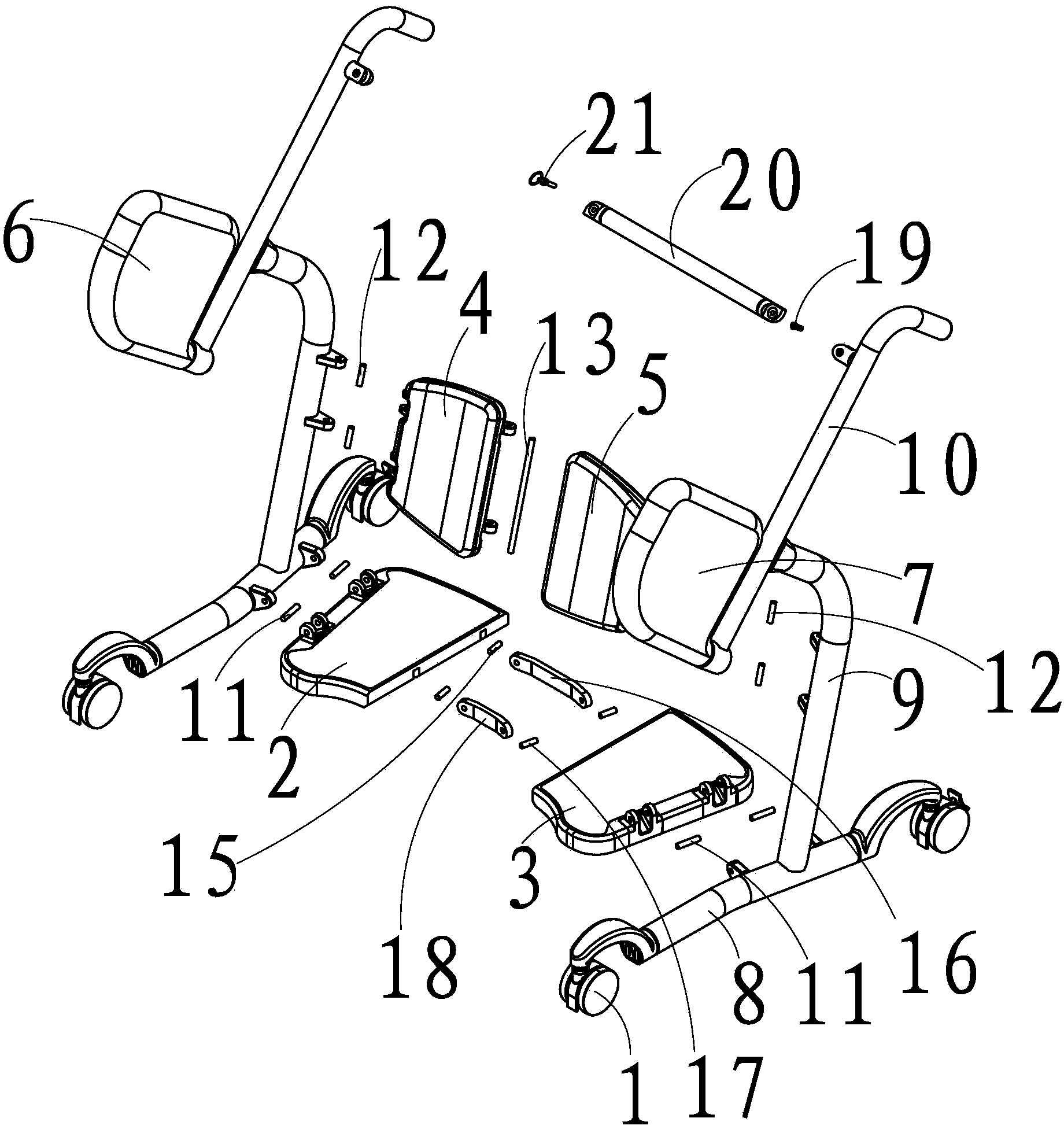 Foldable shifting vehicle