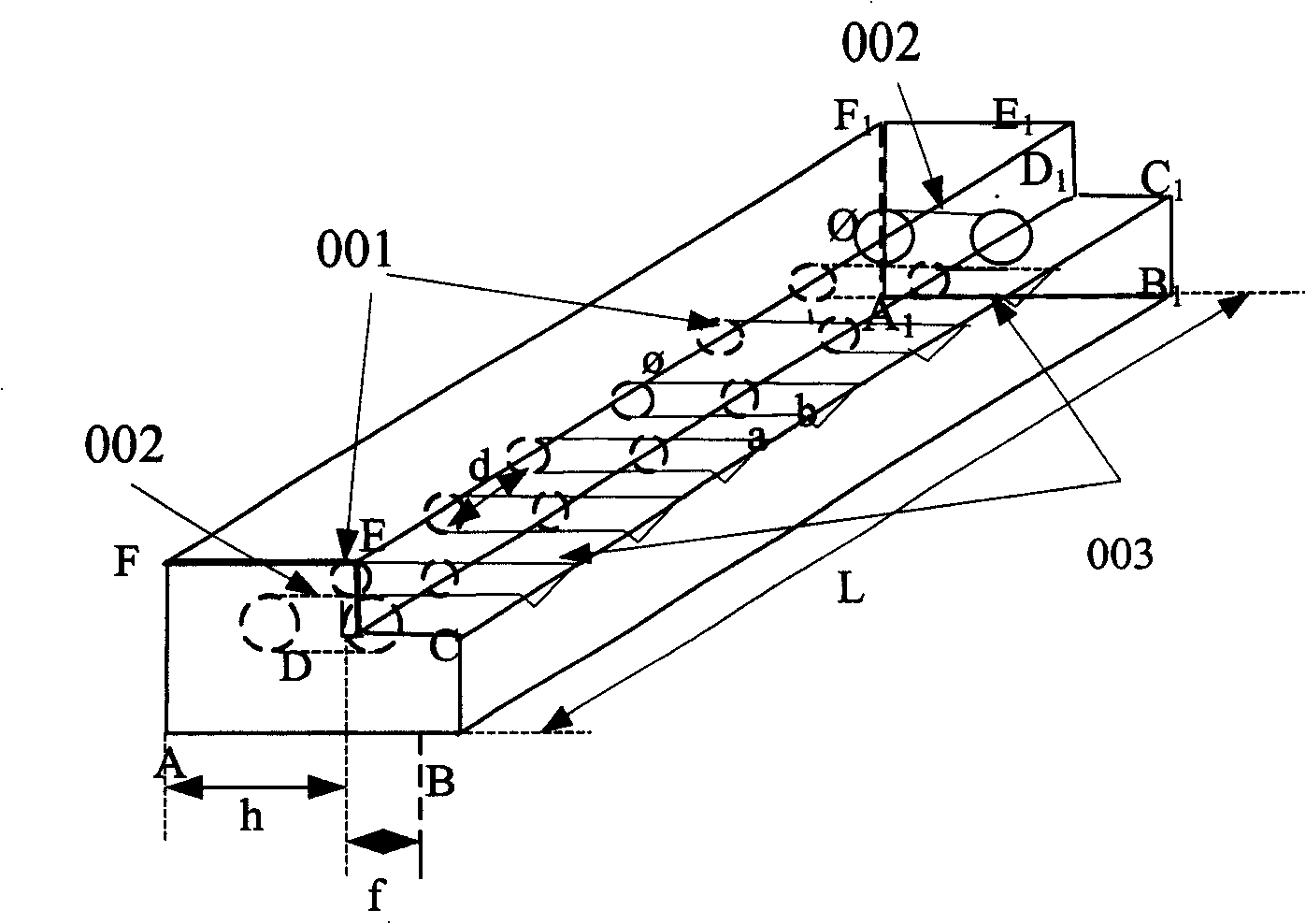 Light waveguide-layer inputting-outputting coupling interface assembly in EO-PCB board and its production