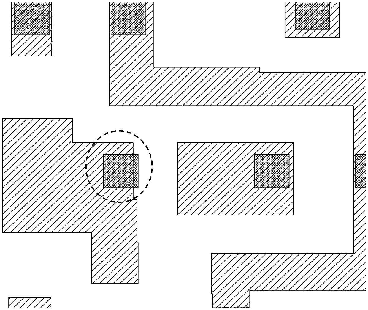 Optical proximity correction method for optimizing connection performance of through hole layers