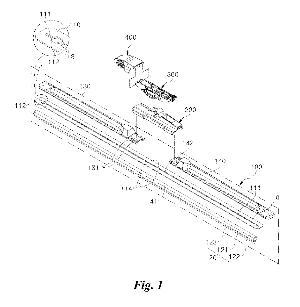 Device for connecting wiper blade to wiper arm