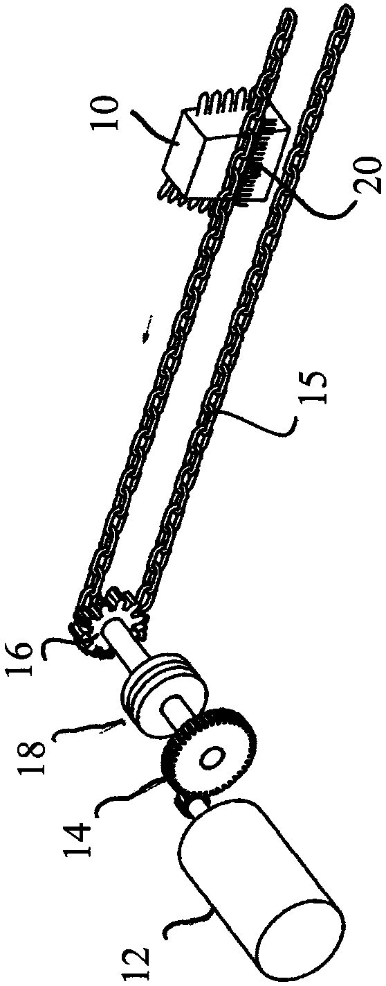 Method and device for driving a chain transmission and a chain clutch