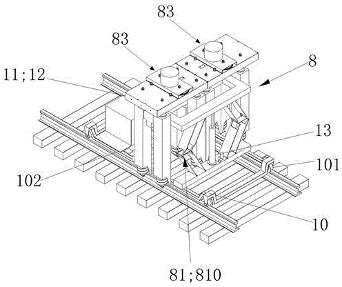 A rock-discharging device for laterally moving vibratory rotary excavation