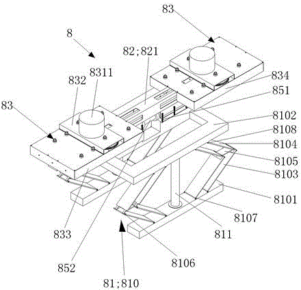 A rock-discharging device for laterally moving vibratory rotary excavation