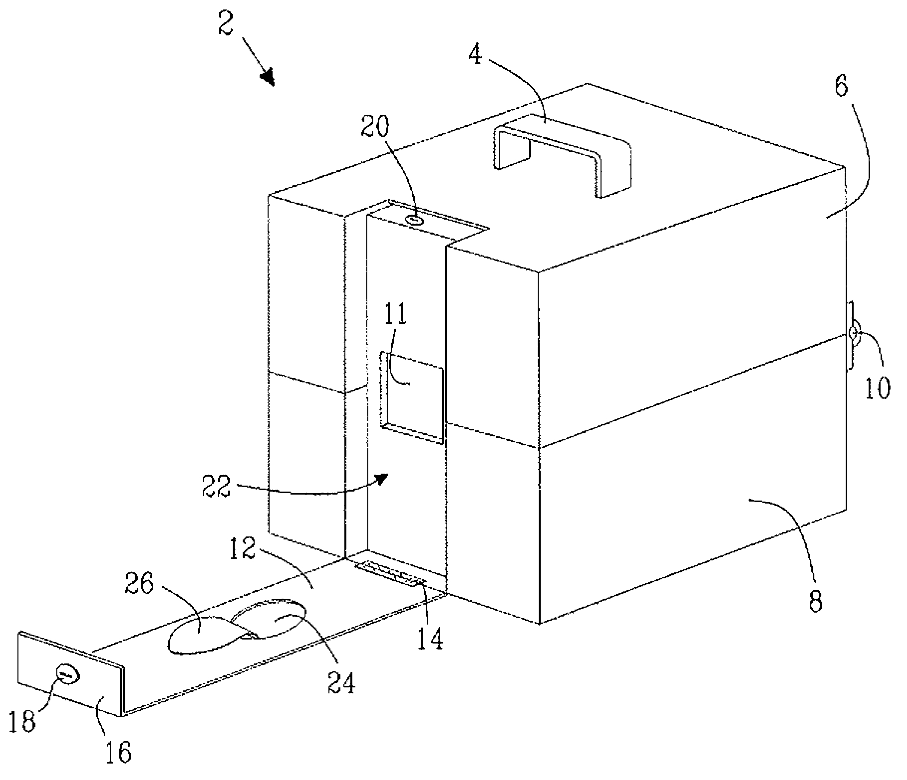 A dispenser for absorbent paper tissue or nonwoven material