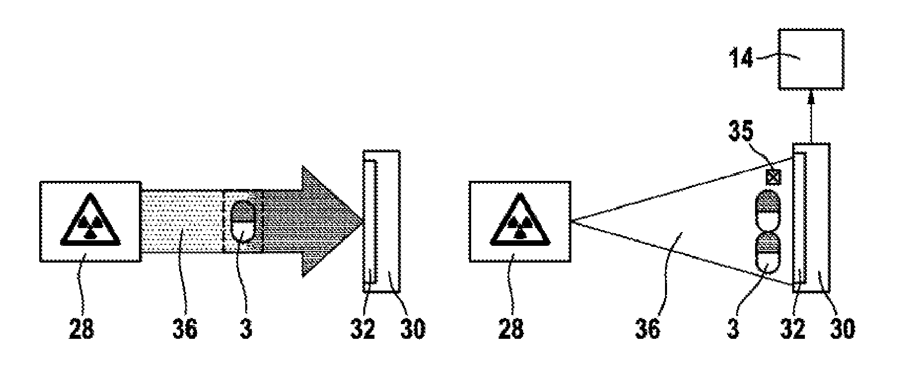 Device and method for determining weight, in particular the weight of a container filled with product