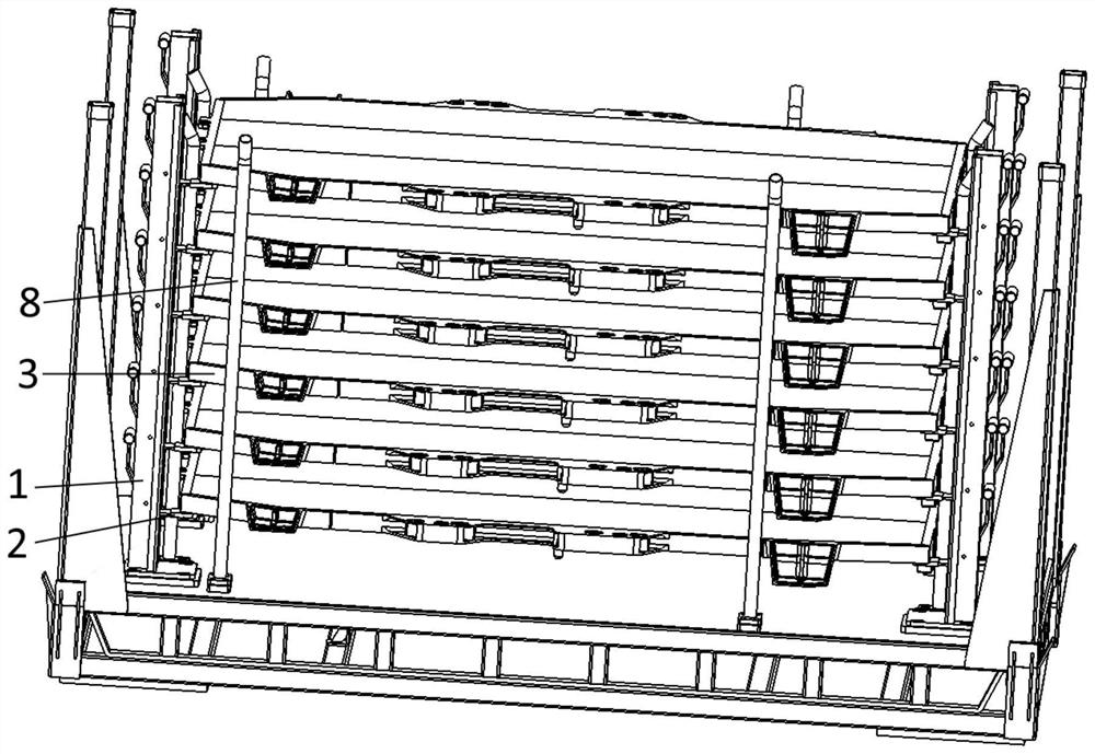 Material rack facilitating material storing and taking and material storing and taking method