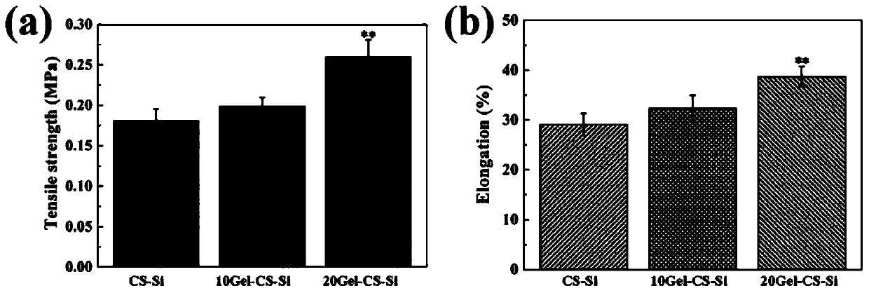 Preparation method of full-thickness skin tissue engineering scaffold with gradient pore structure