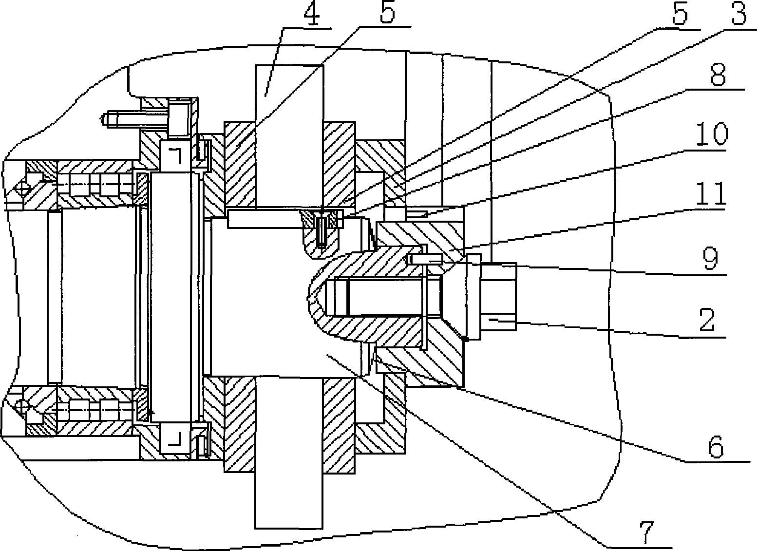 Gear-shaving machine knife quick change mechanism