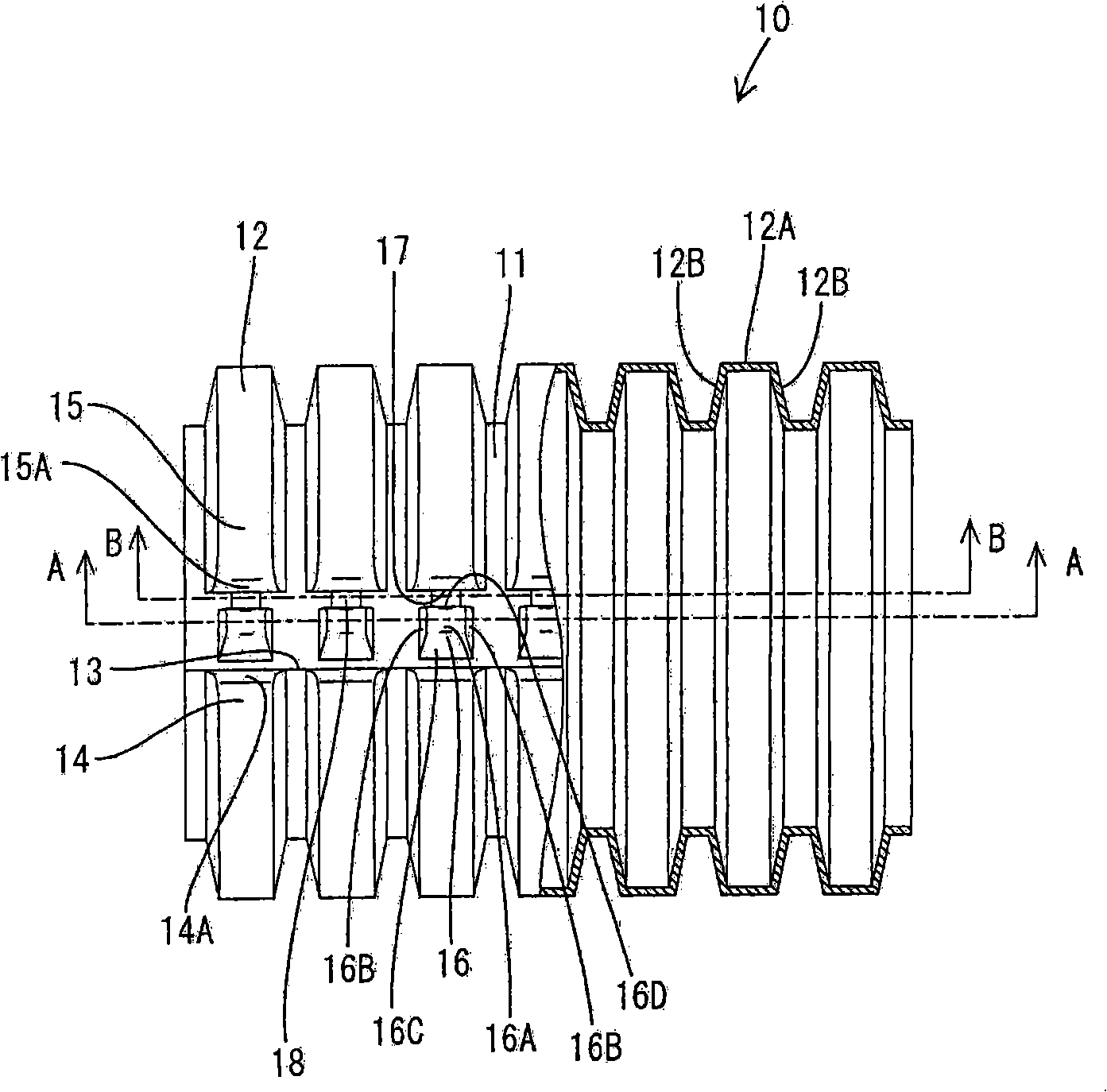 Corrugated tube and installation method