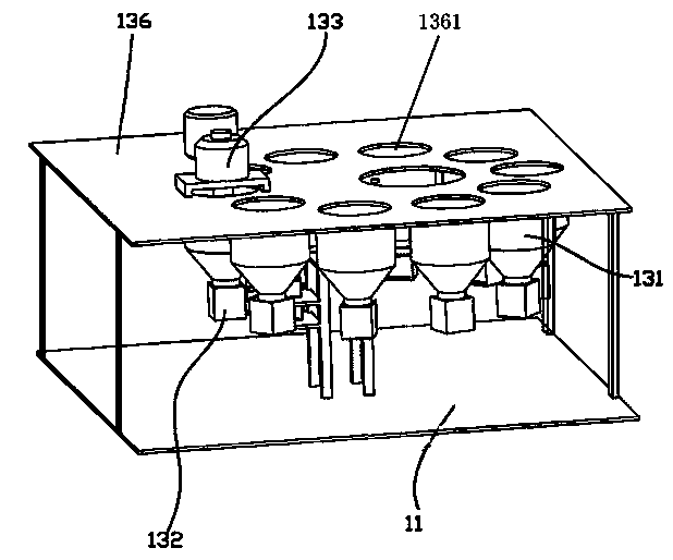 Multi-stuffing steamed stuffed bun stuffing discharging device