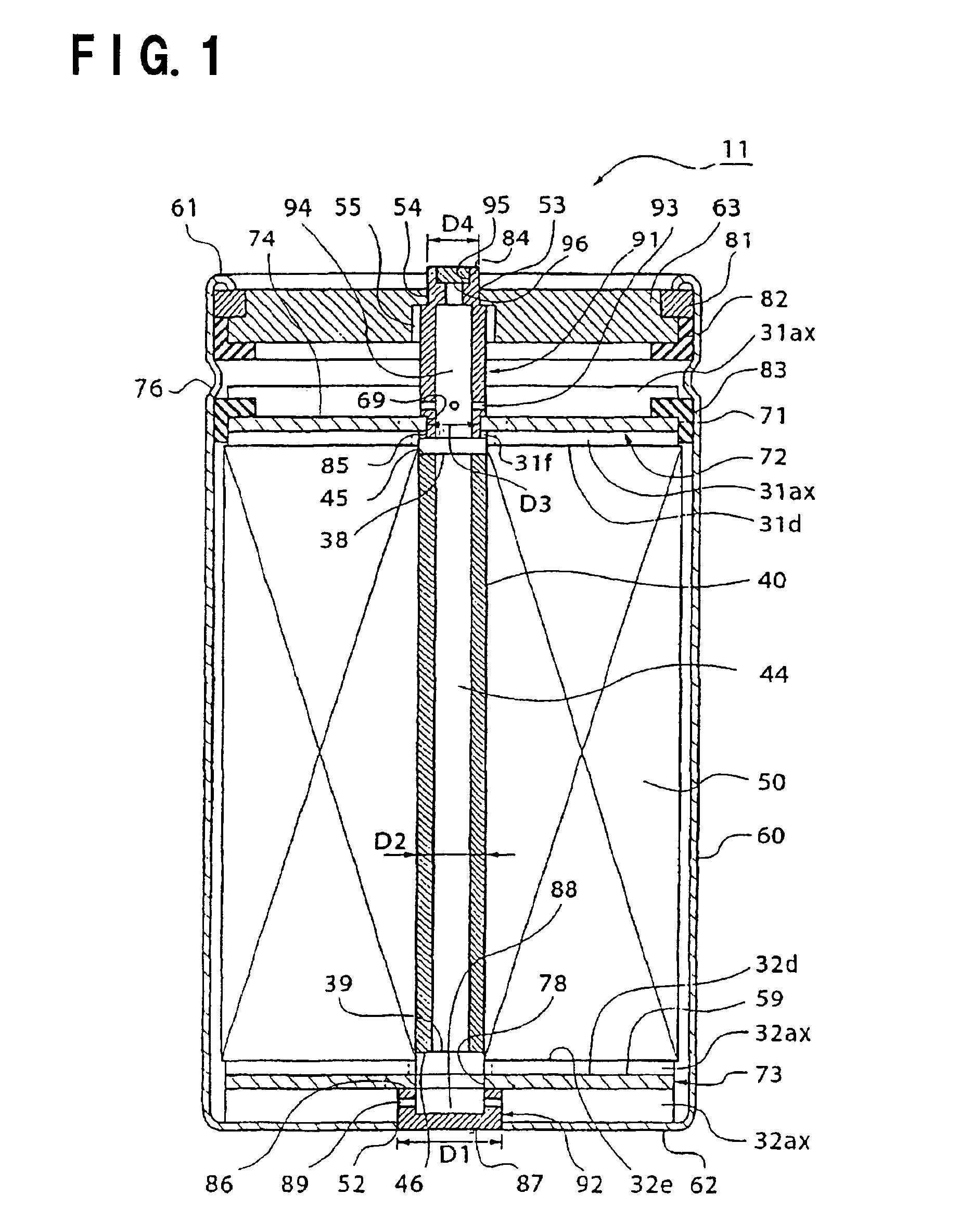 Electrochemical device comprising a pair of electrodes and an electrolyte
