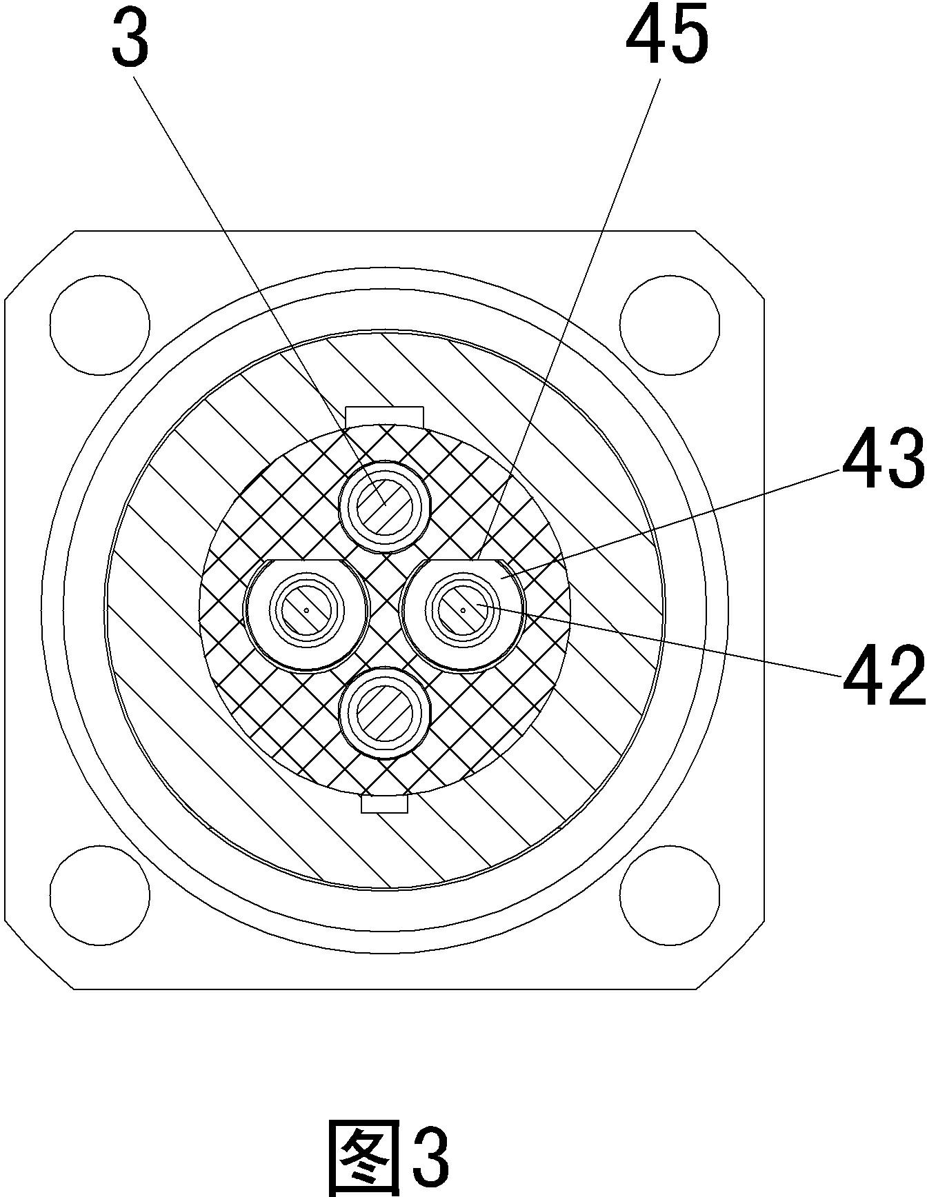 Light attenuated photoelectric mixed adaptor connector of ion