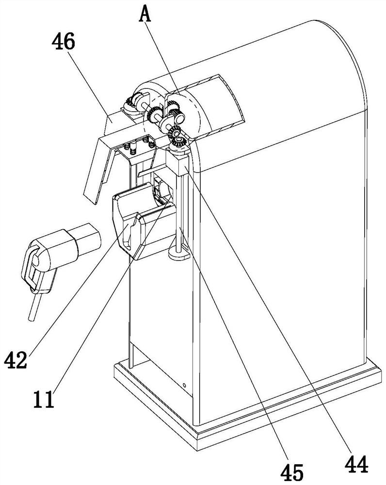 Charging gun head fixing device for charging pile